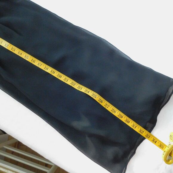 London Style Nights Black Cocktail Dress Strapless Womens 12 Chiffon Flowing NWT - Picture 10 of 12